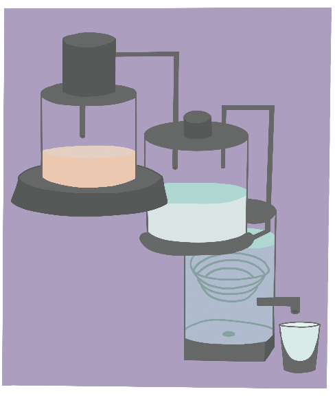 an illustration of a distilling kit