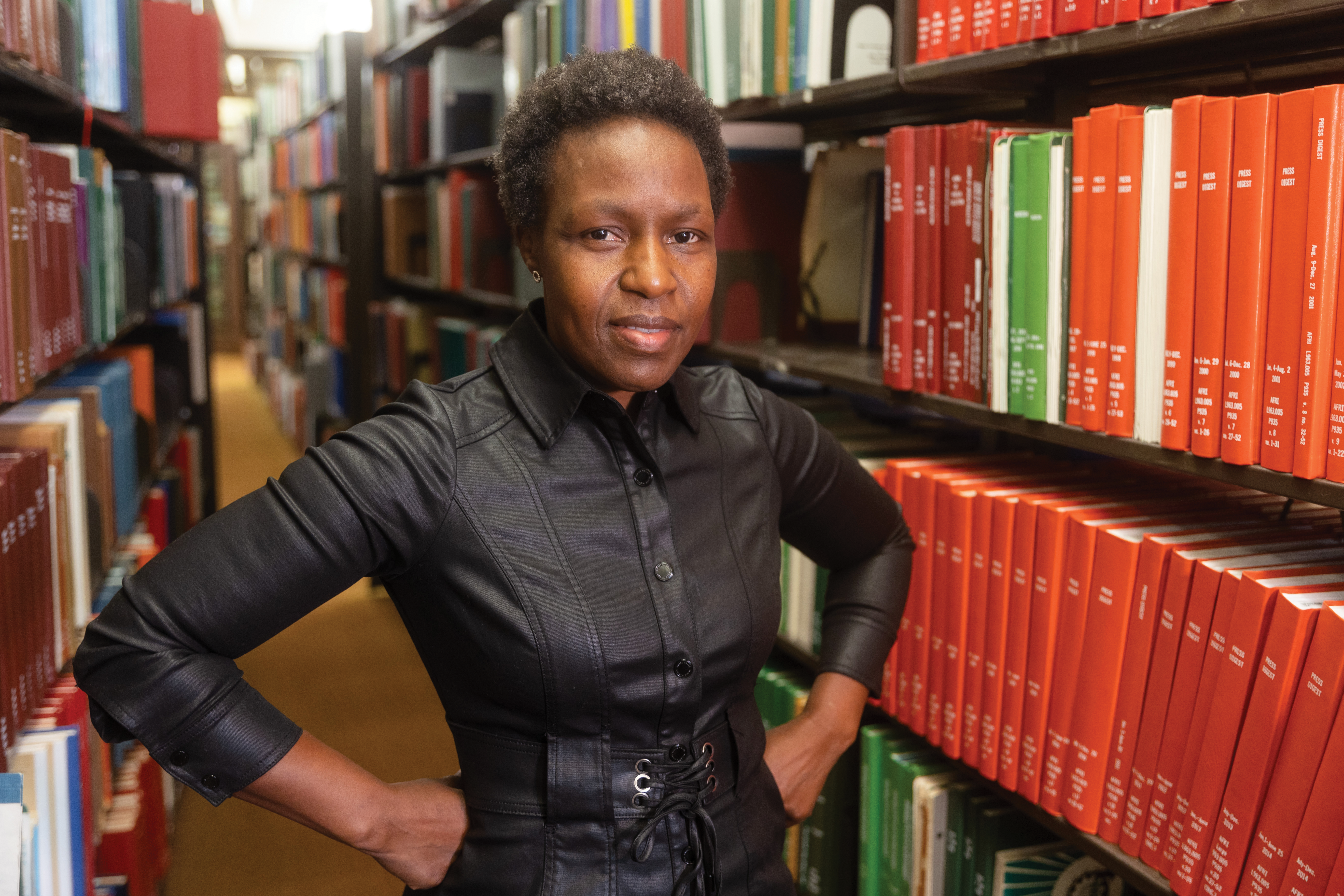Librarian Florence Mugambi